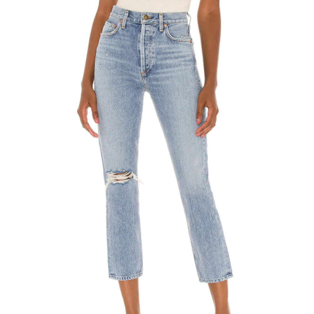 Agolde Riley High Rise Straight Crop - Size 23